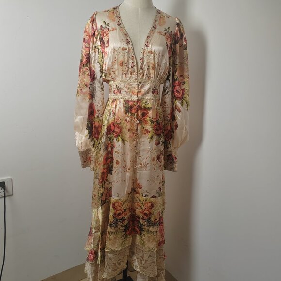 CAMILLA Meet me at the majestic long button front dress - Picture 4 of 15